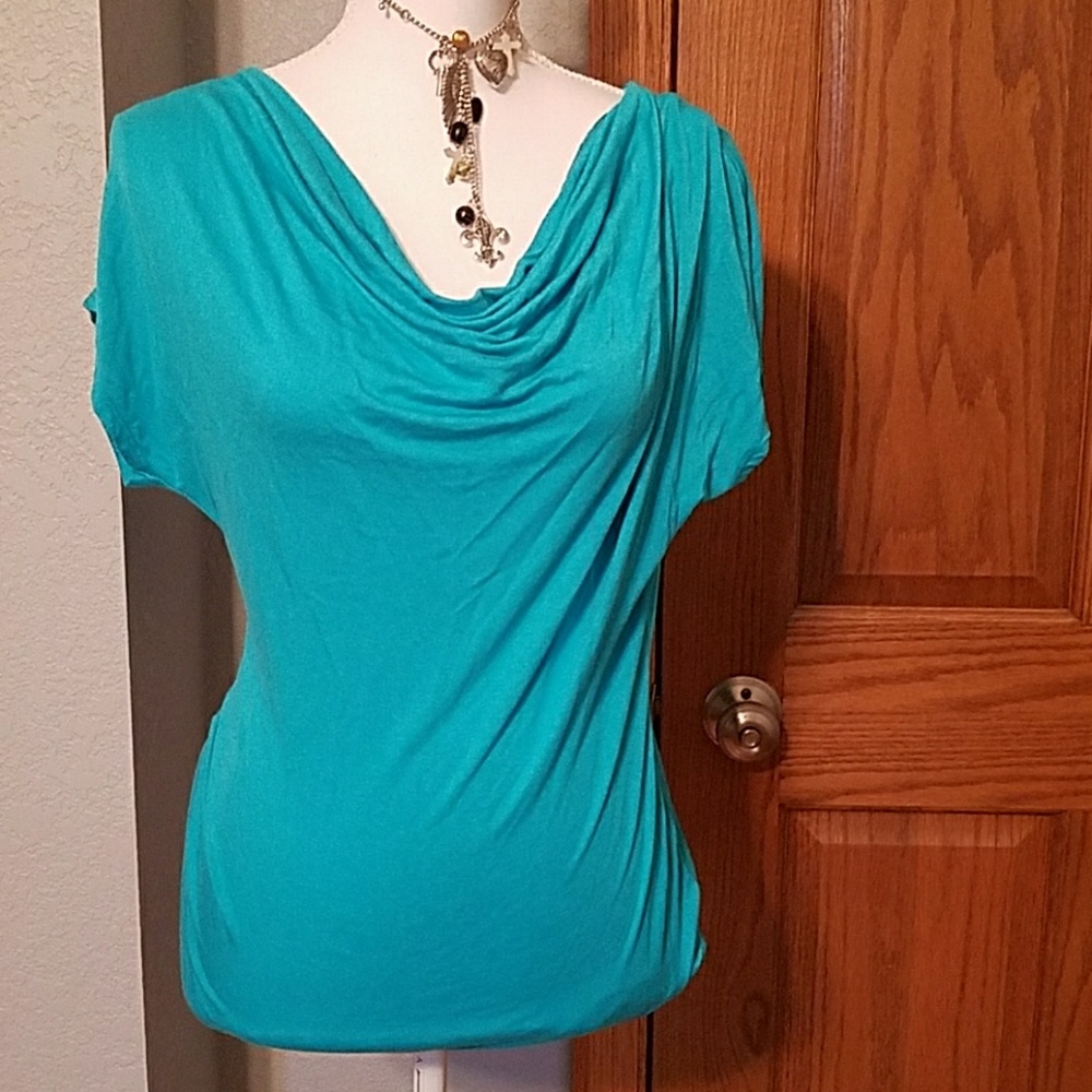 Top, Patty, aqua green, sz M